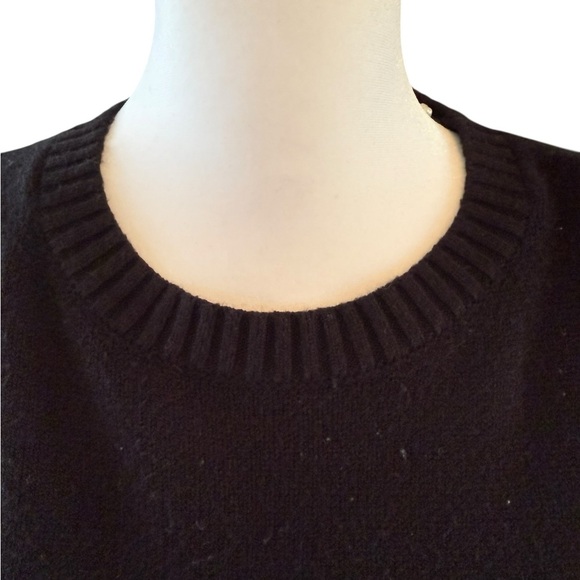 Rae Dunn Black Peace pullover sweater Size Large - Picture 3 of 7